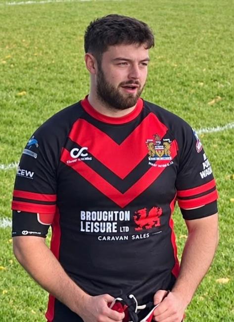 Cian Evans - one hundred percent effort for Tenby in the second row